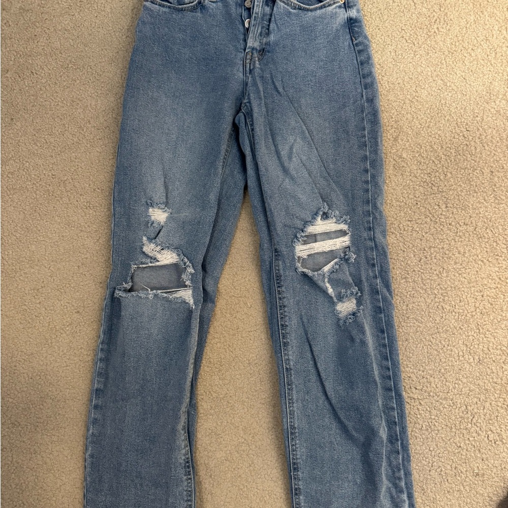 Wild Fable Blue Distressed Boyfriend Jeans